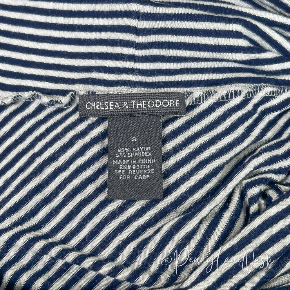 Chelsea & Theodore Striped Faux Wrap Skirt Size Small - Picture 4 of 7